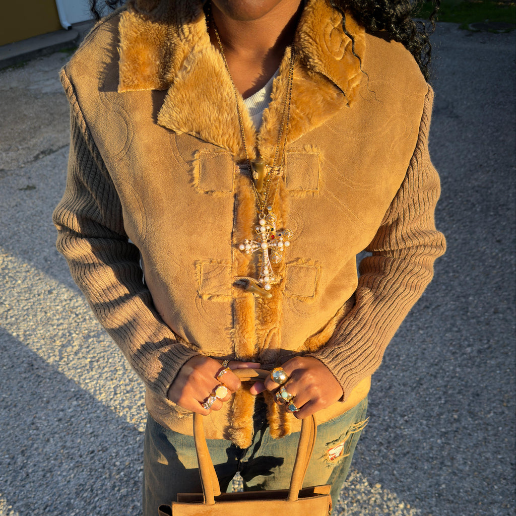 Pearls Necklace Gold Conjunto